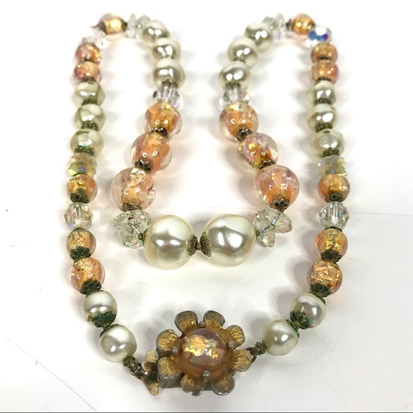 Vintage Jewelry - Alice Caviness Necklace Designer Glass Beaded